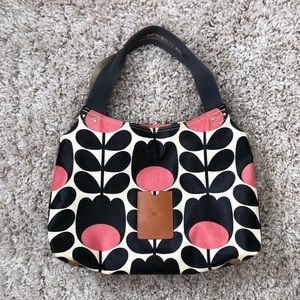 Orla Kiely purse - white /pink/ black